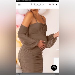 CLUB L LONDON ANNOUNCEMENT
MOCHA MATERNITY BARDOT RUCHED MAXI DRESS